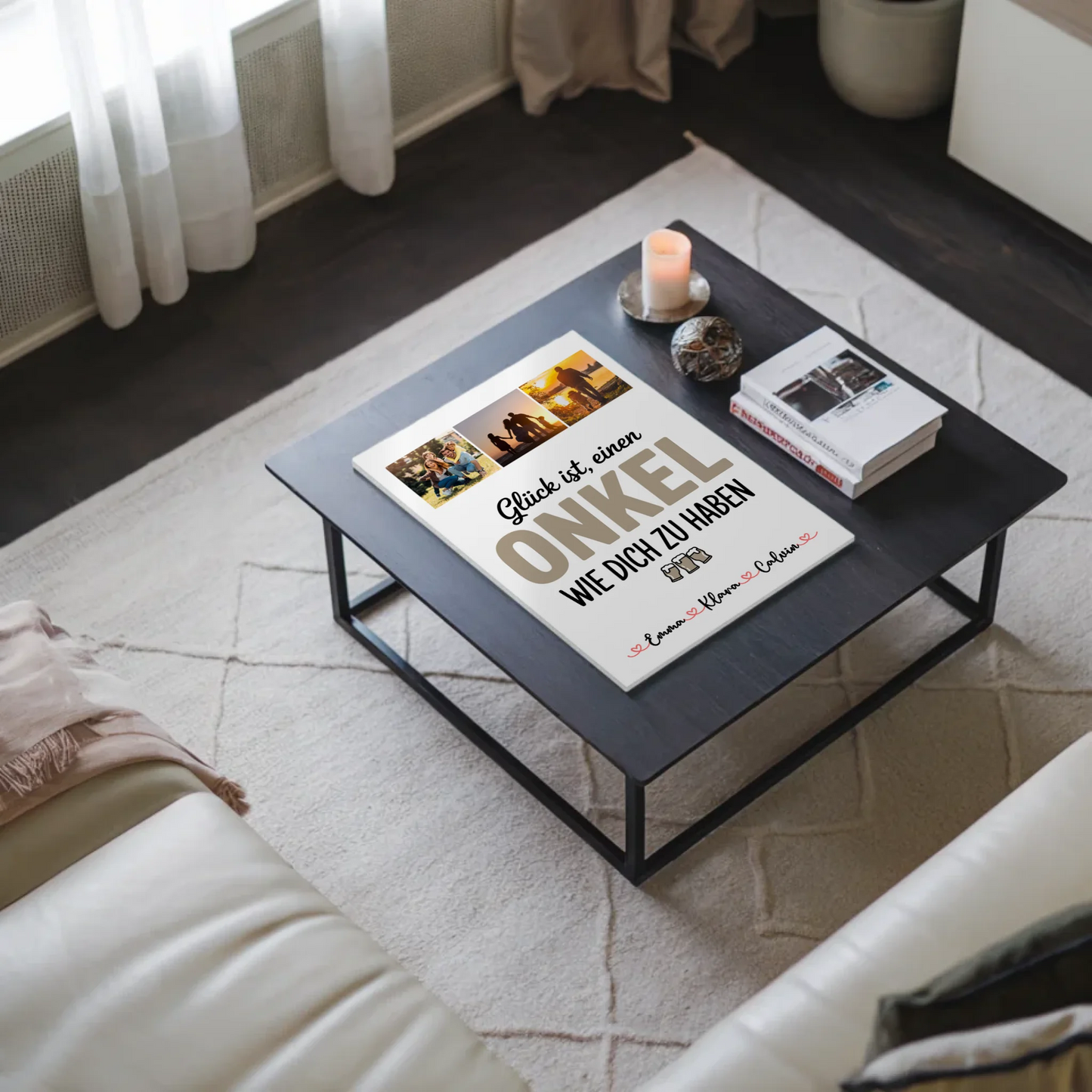 Personalisierte Fotoboard Magnet Poster Fotocollage Onkel Glück Ist einen Onkel Wie Dich Haben