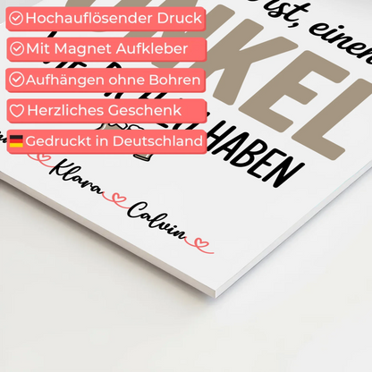 Personalisierte Fotoboard Magnet Poster Fotocollage Onkel Glück Ist einen Onkel Wie Dich Haben