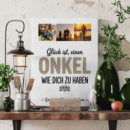Leinwand Wandbild Fotocollage Onkel Glück Ist einen Onkel Wie Dich Zu Haben personalisiert 3