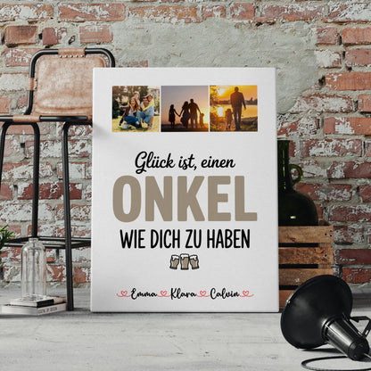 Leinwand Wandbild Fotocollage Onkel Glück Ist einen Onkel Wie Dich Zu Haben personalisiert 4