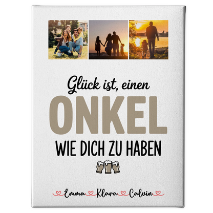 Leinwand Wandbild Fotocollage Onkel Glück Ist einen Onkel Wie Dich Zu Haben personalisiert 1