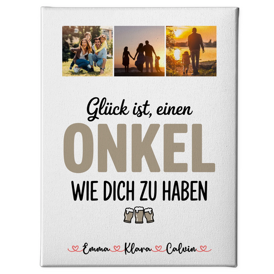 Leinwand Wandbild Fotocollage Onkel Glück Ist einen Onkel Wie Dich Zu Haben personalisiert 1