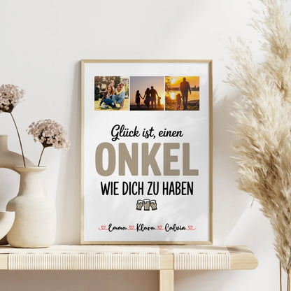 Wandbild Fotocollage Fotocollage Onkel Glück Ist einen Onkel Wie Dich Zu Haben Geschenk