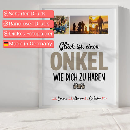 Wandbild Fotocollage Fotocollage Onkel Glück Ist einen Onkel Wie Dich Zu Haben Geschenk