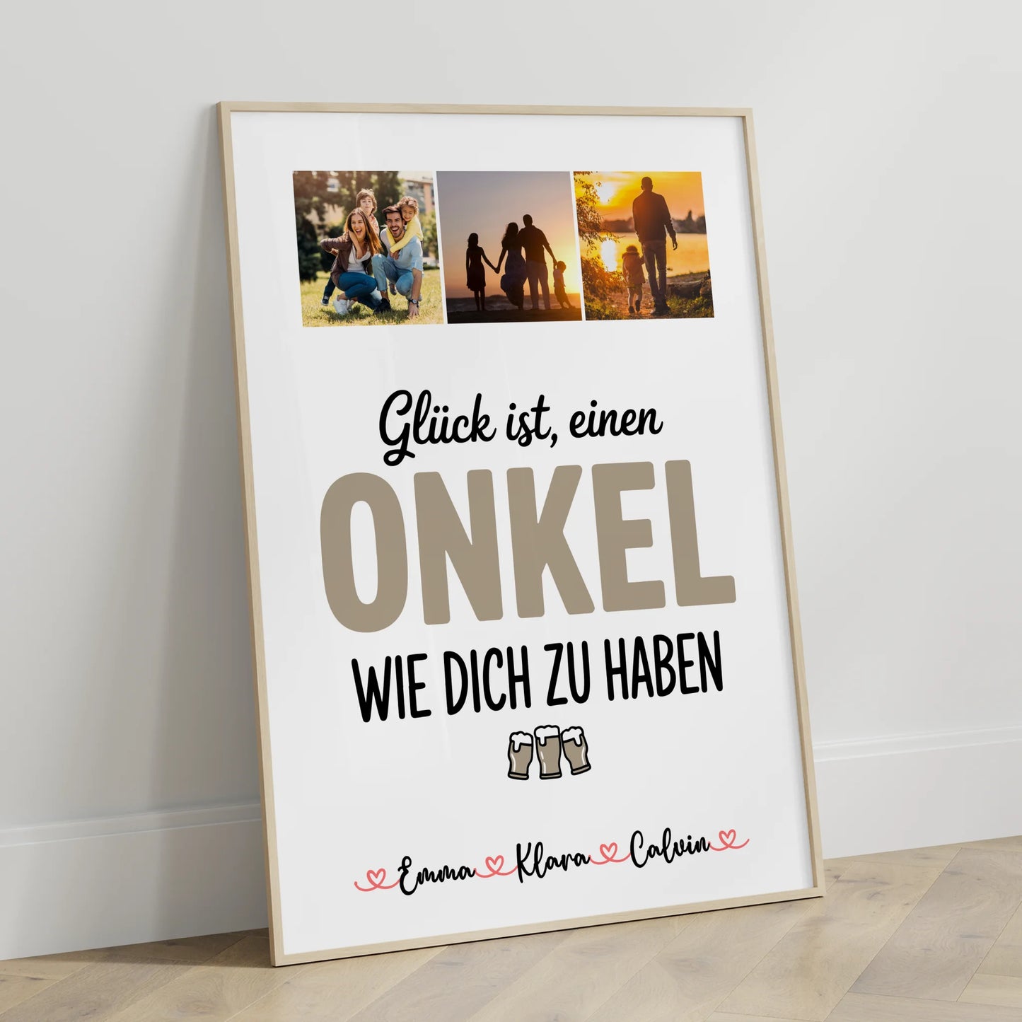 Wandbild Fotocollage Fotocollage Onkel Glück Ist einen Onkel Wie Dich Zu Haben Geschenk