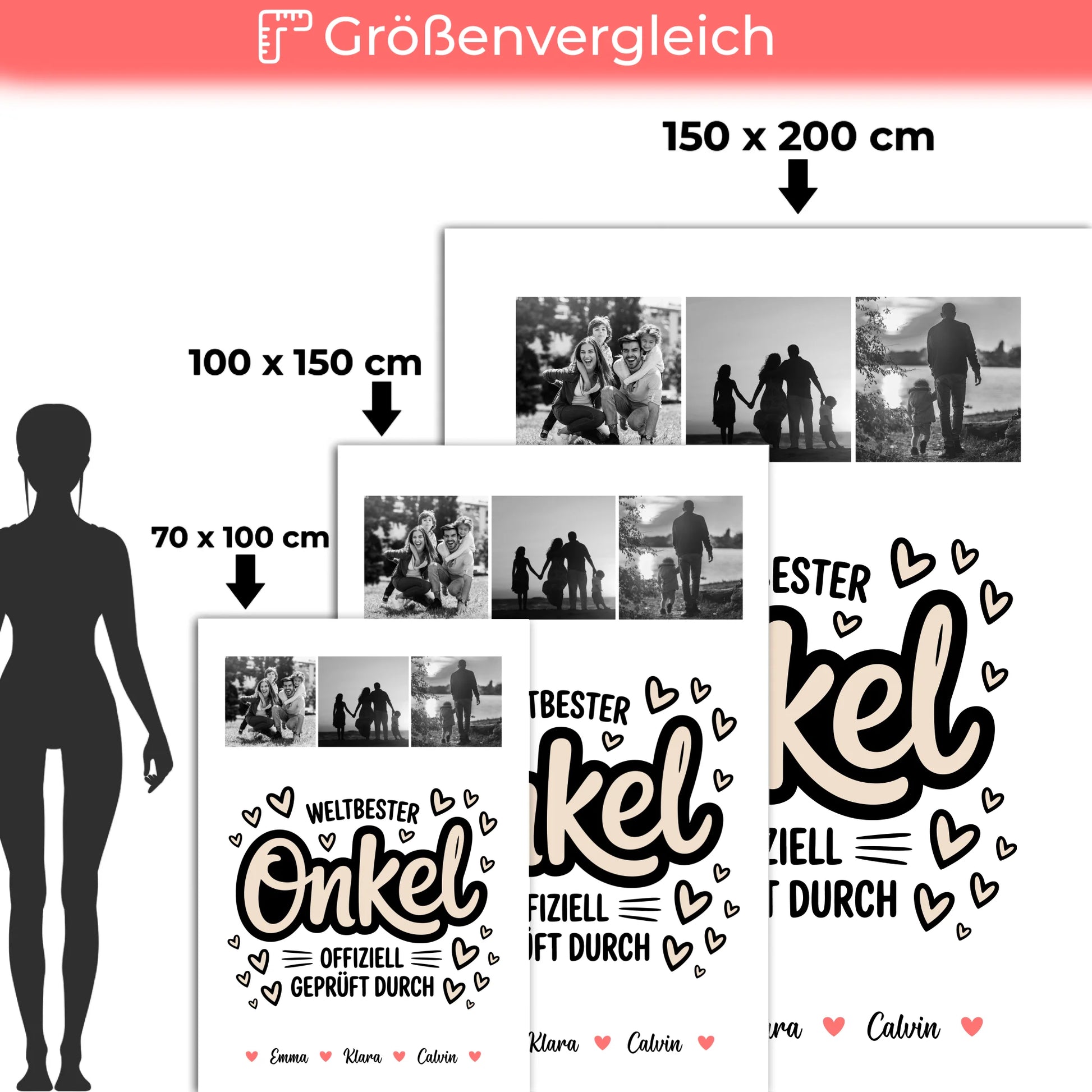 Kuscheldecke Mit Namen Und Motiv Fotocollage Für Onkel Weltbester Onkel Offiziell Geprüft Durch 5