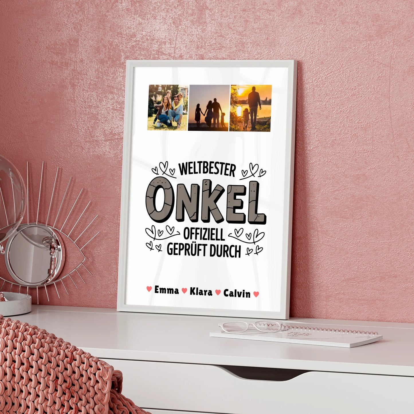 Foto Collage Poster Erstellen Weltbester Onkel Offiziell Geprüft Durch Onkel Geschenk