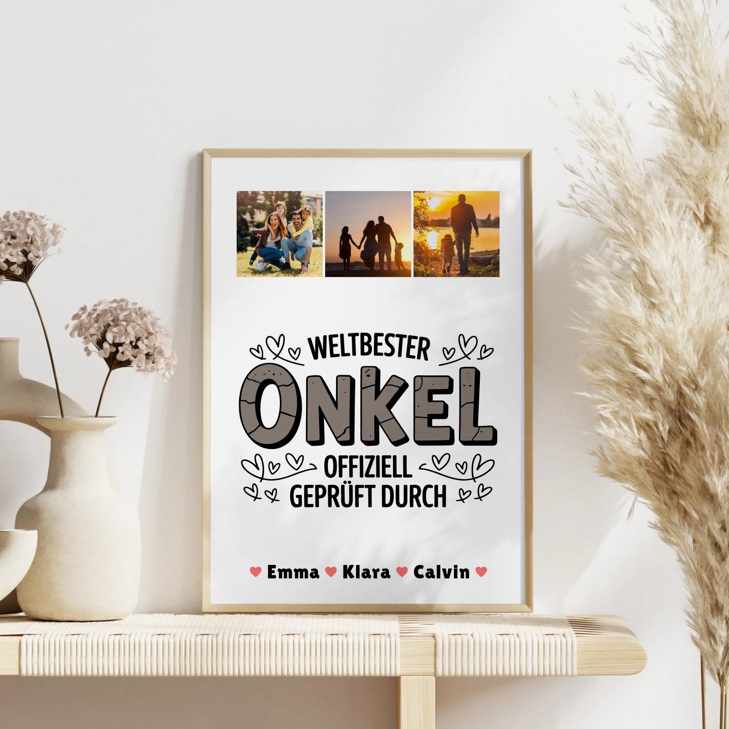 Foto Collage Poster Erstellen Weltbester Onkel Offiziell Geprüft Durch Onkel Geschenk