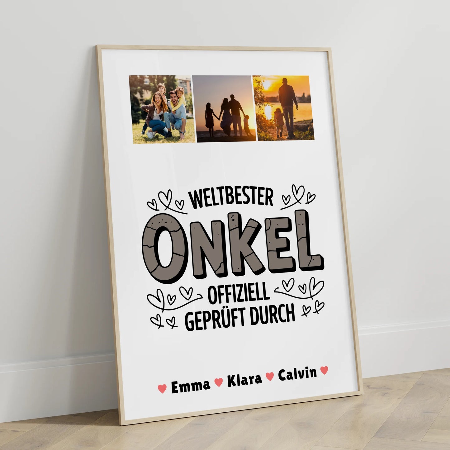 Foto Collage Poster Erstellen Weltbester Onkel Offiziell Geprüft Durch Onkel Geschenk