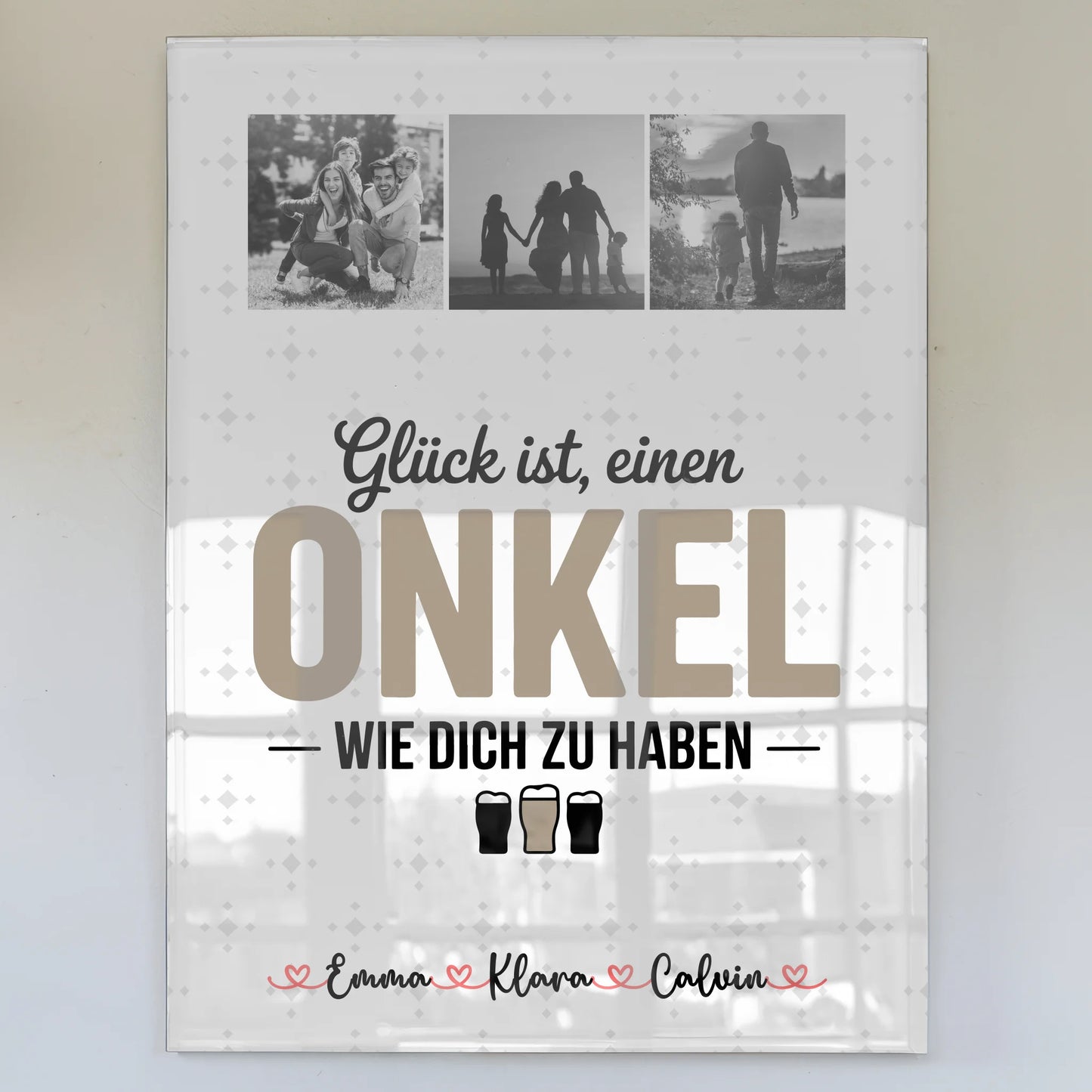 Foto Acrylglas Geschenk Fotocollage Onkel Glück Ist einen Onkel Wie Dich Zu Haben 1