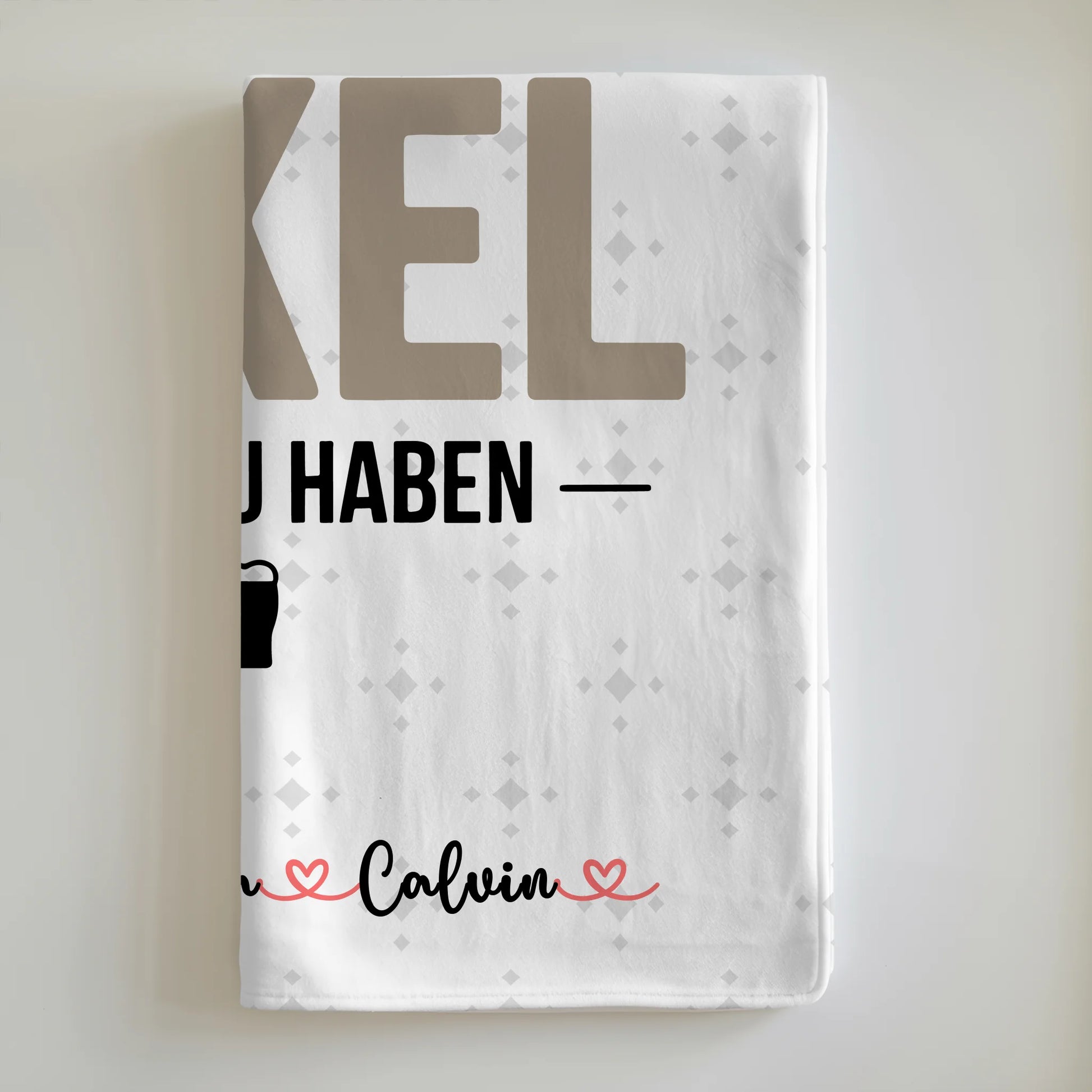 Personalisierte Kuscheldecke mit Namen und Motiv - Fotocollage Geschenk für Onkel - Glück, einen Onkel wie dich zu haben 6