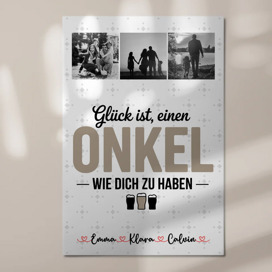 Personalisiertes Fotoboard Poster Magnetisch Geschenk für Onkel Glück Ist Einen Onkel Wie Dich Zu Haben 1