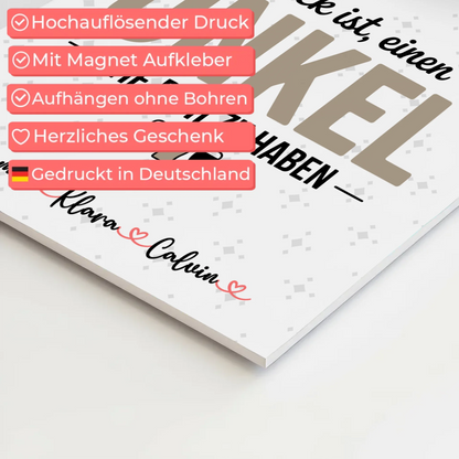 Personalisiertes Fotoboard Poster Magnetisch Geschenk für Onkel Glück Ist Einen Onkel Wie Dich Zu Haben 10