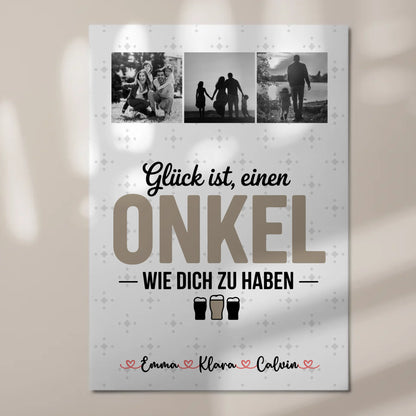 Personalisiertes Fotoboard Poster Magnetisch Geschenk für Onkel Glück Ist Einen Onkel Wie Dich Zu Haben