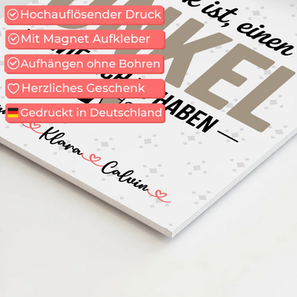 Personalisiertes Fotoboard Poster Magnetisch Geschenk für Onkel Glück Ist Einen Onkel Wie Dich Zu Haben