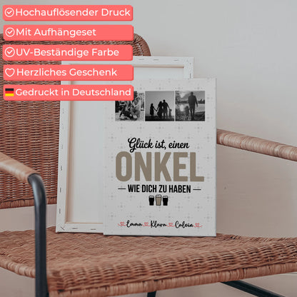 Leinwand Wandbild Geschenk Fotocollage Onkel Glück Ist einen Onkel Wie Dich Zu Haben 5