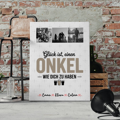 Leinwand Wandbild Geschenk Fotocollage Onkel Glück Ist einen Onkel Wie Dich Zu Haben 4