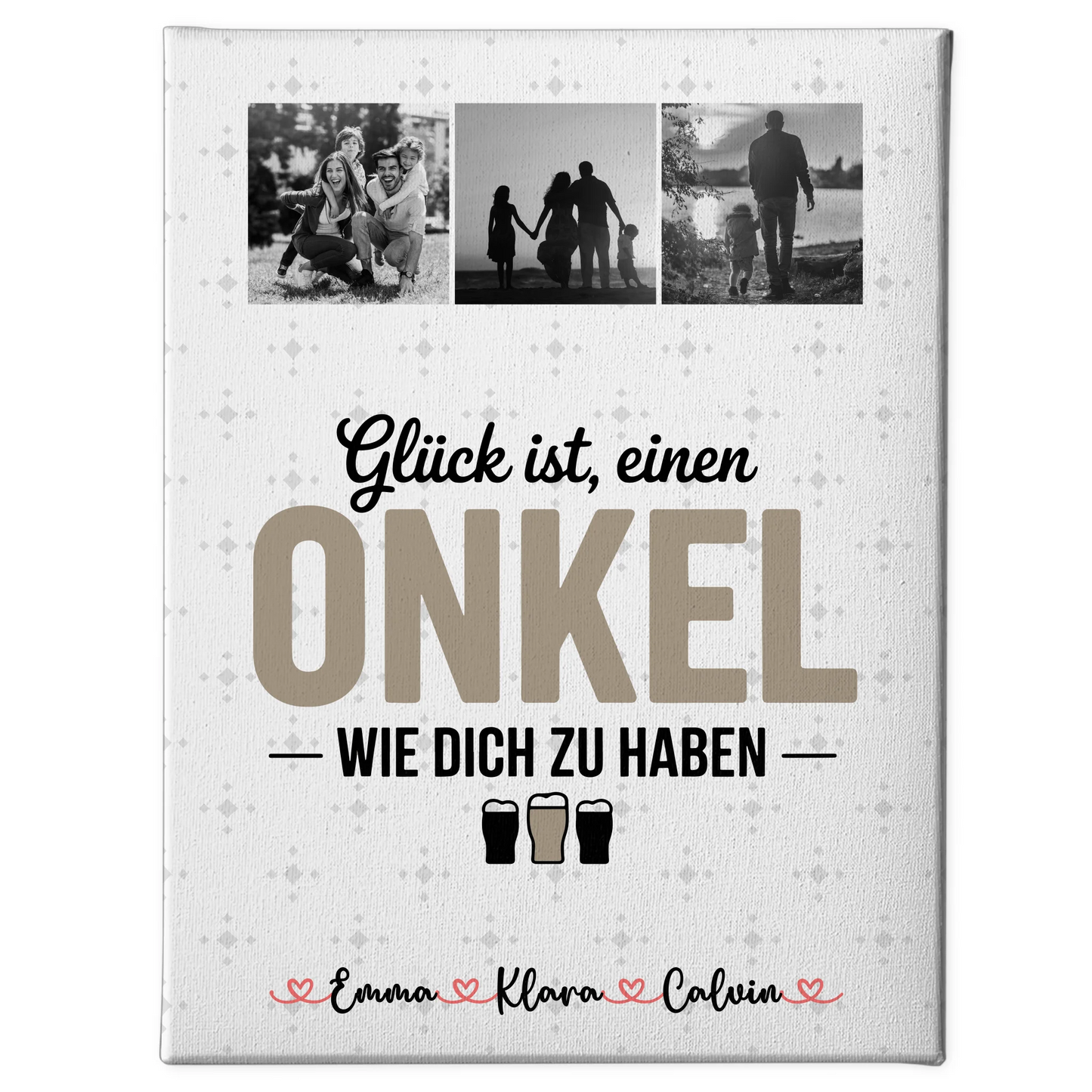 Leinwand Wandbild Geschenk Fotocollage Onkel Glück Ist einen Onkel Wie Dich Zu Haben 1