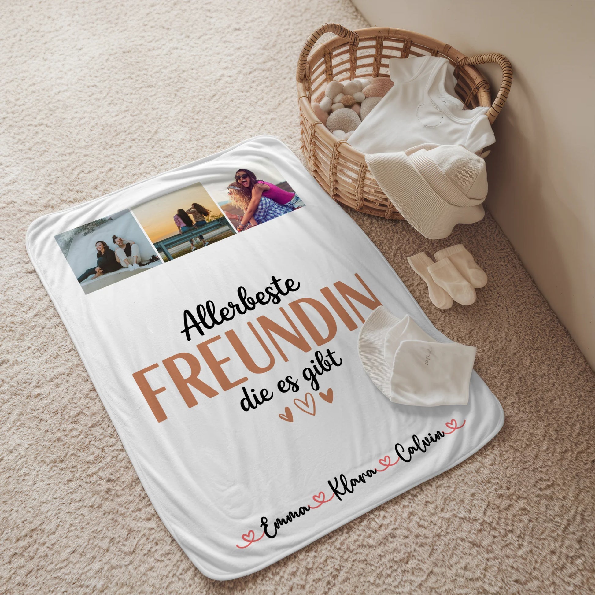 Personalisierte Decke Freundin Fotocollage Beste Freundin Allerbeste Freundin Die Es Gibt Geschenk 2