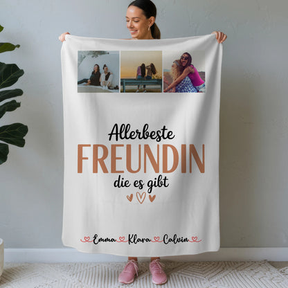 Personalisierte Decke Freundin Fotocollage Beste Freundin Allerbeste Freundin Die Es Gibt Geschenk 1