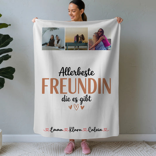 Personalisierte Decke Freundin Fotocollage Beste Freundin Allerbeste Freundin Die Es Gibt Geschenk 1