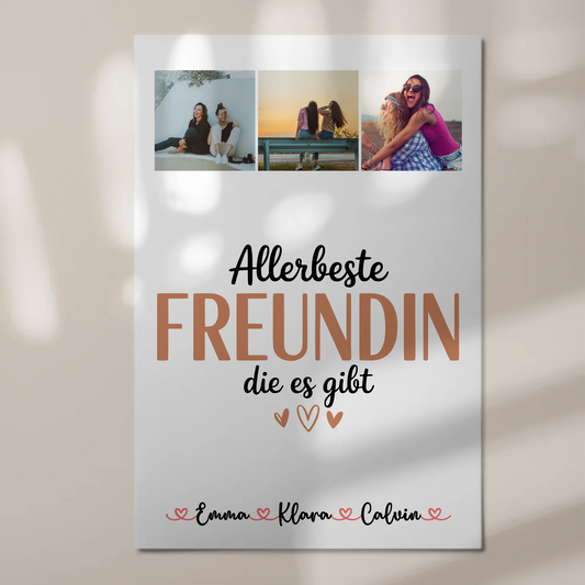 Fotoboard beste Freundin Fotocollage Beste Freundin Allerbeste Freundin Die Es Gibt Geschenk 1
