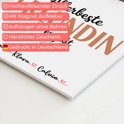 Fotoboard beste Freundin Fotocollage Beste Freundin Allerbeste Freundin Die Es Gibt Geschenk