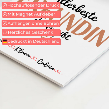 Fotoboard beste Freundin Fotocollage Beste Freundin Allerbeste Freundin Die Es Gibt Geschenk