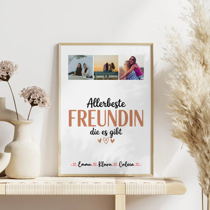 Personalisiertes Bild Beste Freundin Fotocollage Beste Freundin Allerbeste Freundin Die Es Gibt