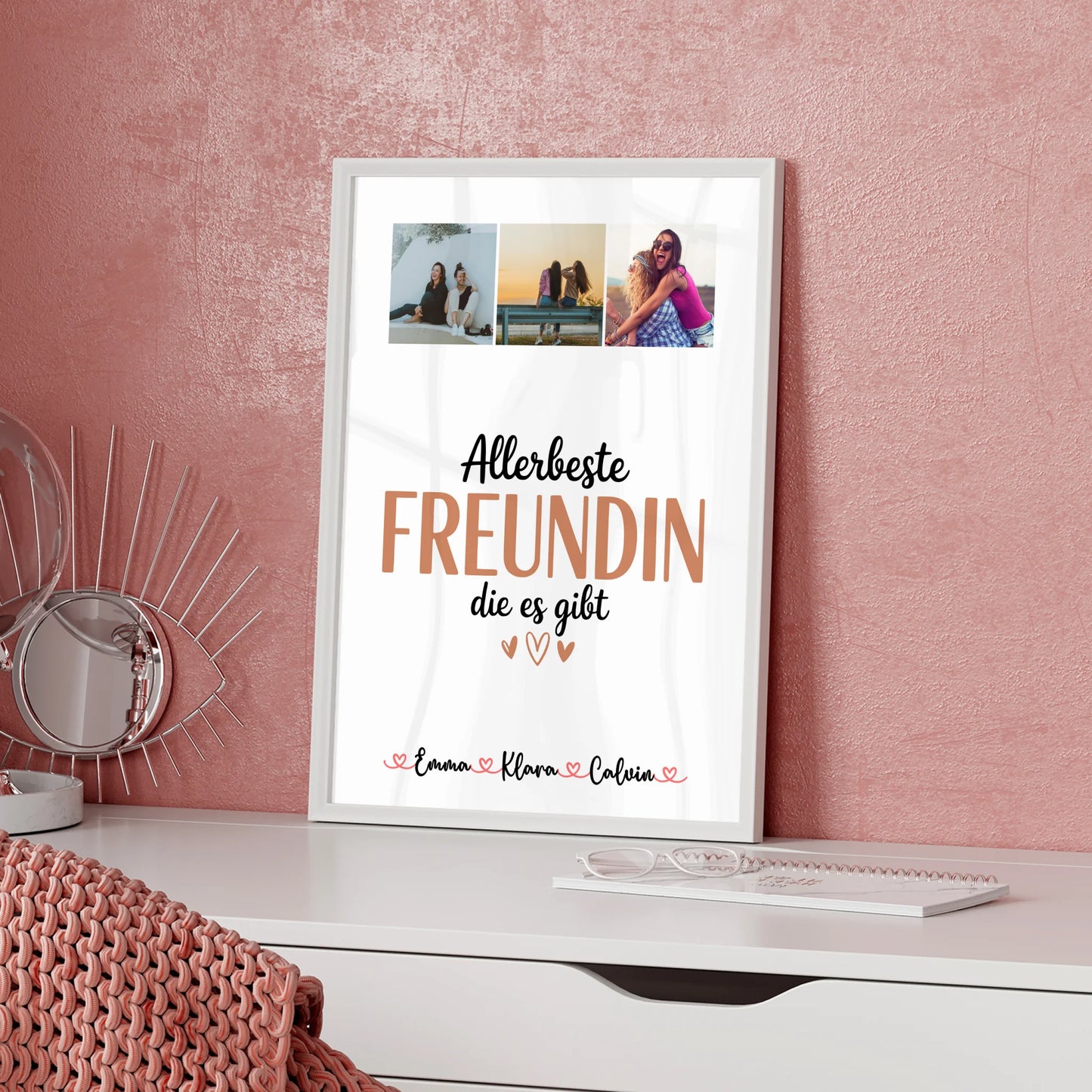 Personalisiertes Bild Beste Freundin Fotocollage Beste Freundin Allerbeste Freundin Die Es Gibt