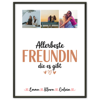 Personalisiertes Bild Beste Freundin Fotocollage Beste Freundin Allerbeste Freundin Die Es Gibt