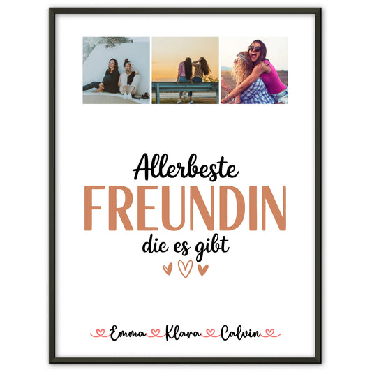 Personalisiertes Bild Beste Freundin Fotocollage Beste Freundin Allerbeste Freundin Die Es Gibt