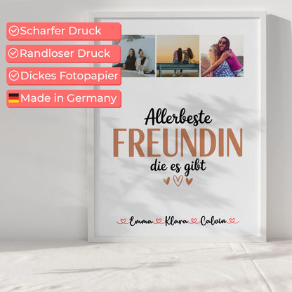Personalisiertes Bild Beste Freundin Fotocollage Beste Freundin Allerbeste Freundin Die Es Gibt