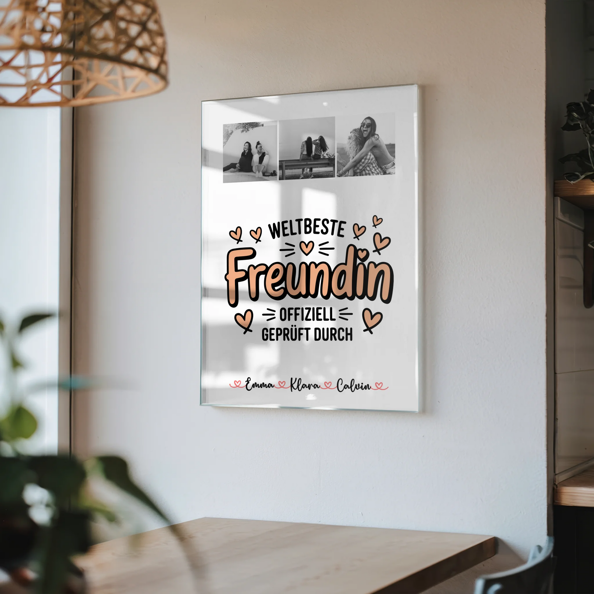 Freundinnen Bild Personalisiert Fotocollage für Beste Freundin Weltbeste Freundin Offiziell Geprüft Durch 4