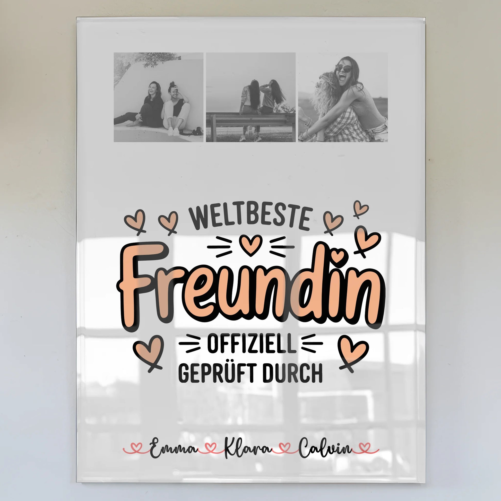Freundinnen Bild Personalisiert Fotocollage für Beste Freundin Weltbeste Freundin Offiziell Geprüft Durch 1