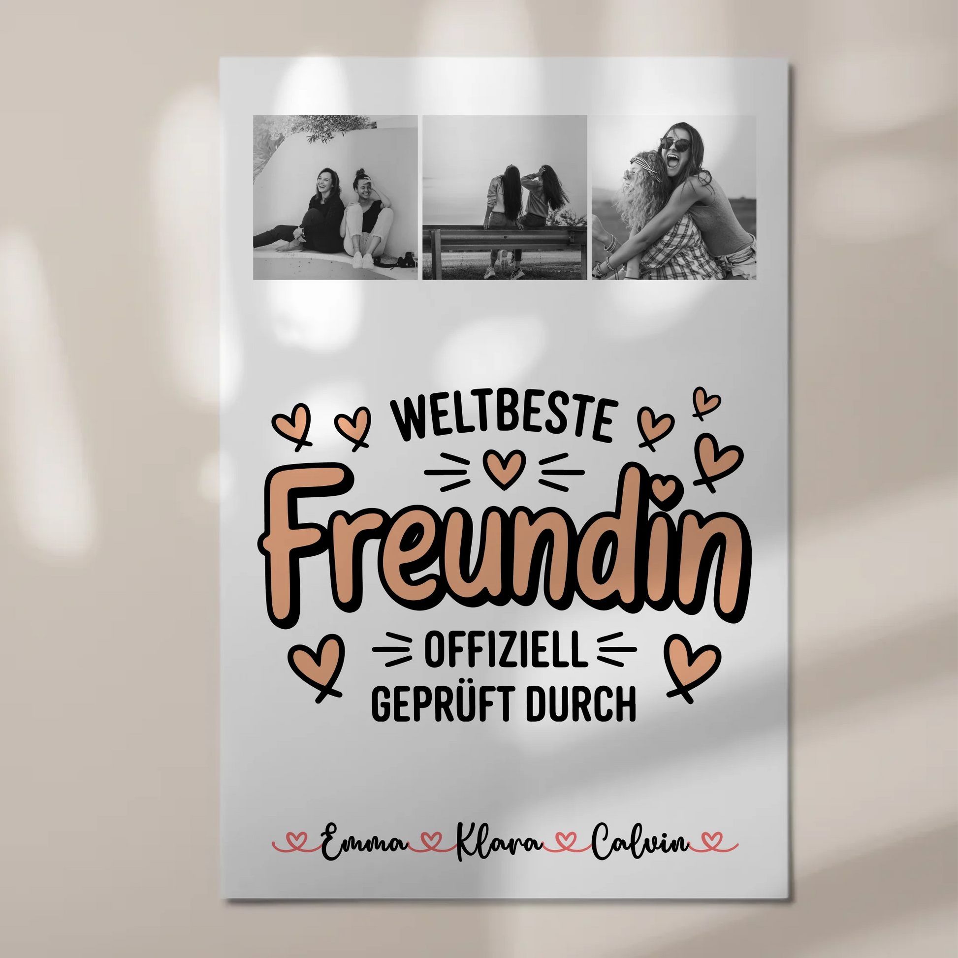 Beste Freundinnen Fotoboard Fotocollage für Beste Freundin Weltbeste Freundin Offiziell Geprüft Durch 1