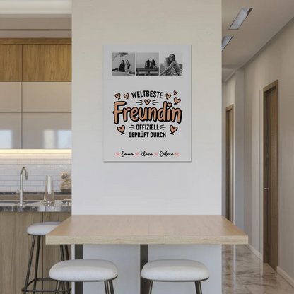 Beste Freundinnen Fotoboard Fotocollage für Beste Freundin Weltbeste Freundin Offiziell Geprüft Durch 8