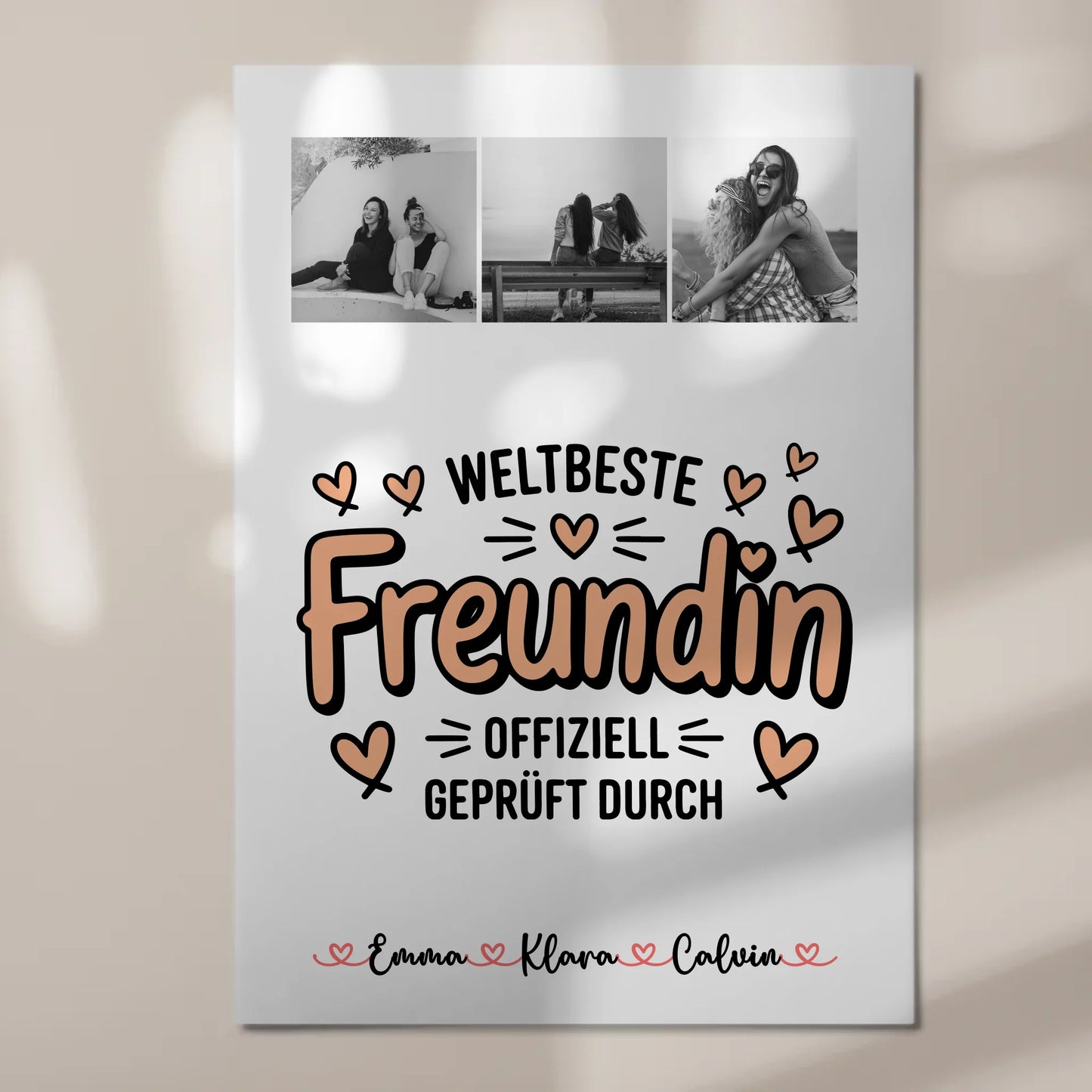 Beste Freundinnen Fotoboard Fotocollage für Beste Freundin Weltbeste Freundin Offiziell Geprüft Durch 7