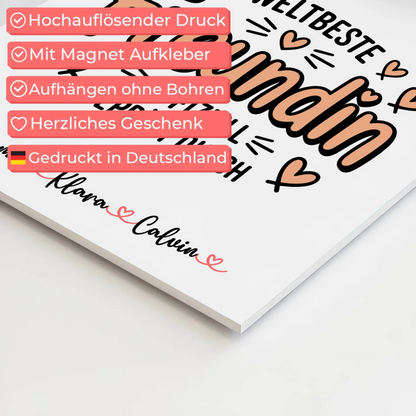 Beste Freundinnen Fotoboard Fotocollage für Beste Freundin Weltbeste Freundin Offiziell Geprüft Durch 10