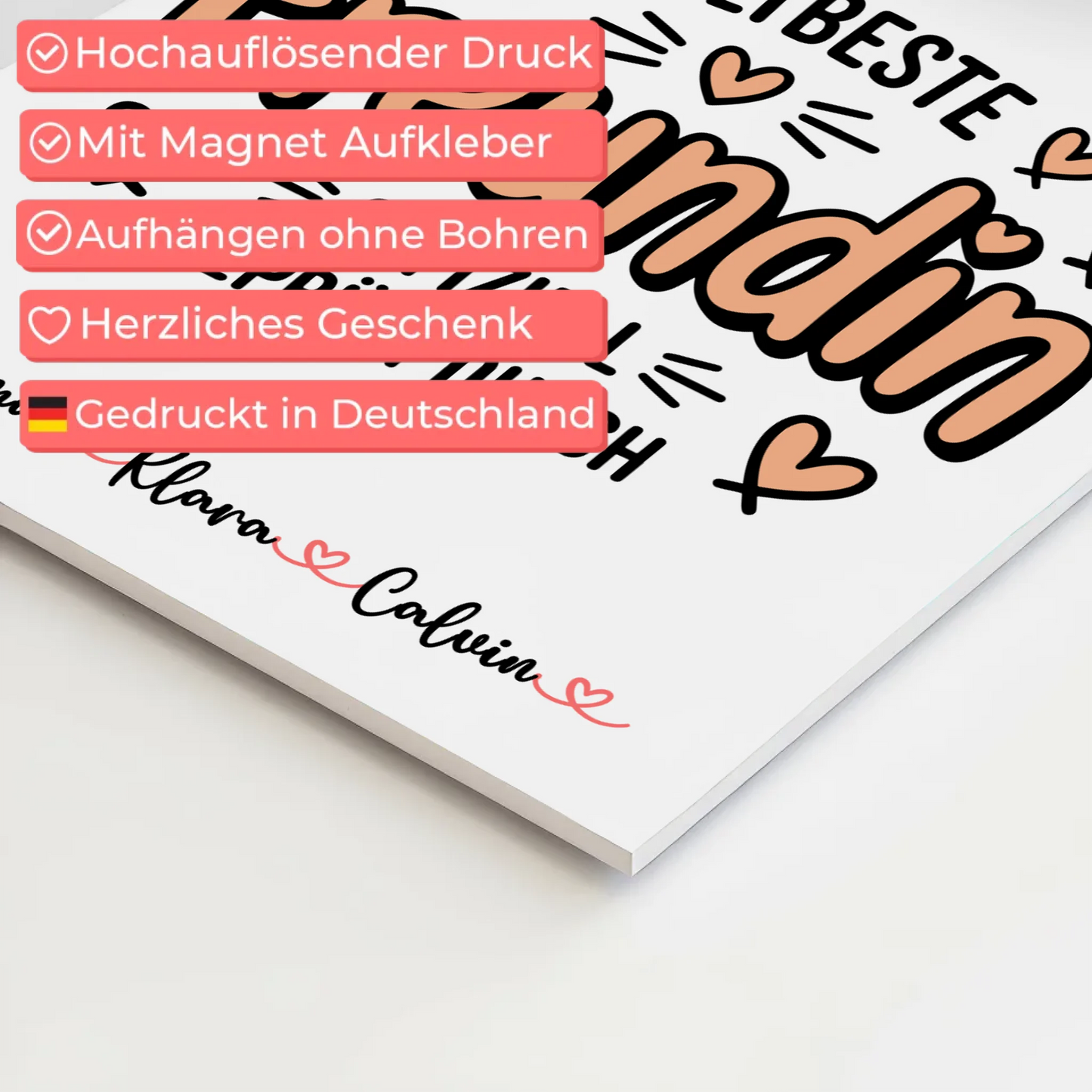 Beste Freundinnen Fotoboard Fotocollage für Beste Freundin Weltbeste Freundin Offiziell Geprüft Durch