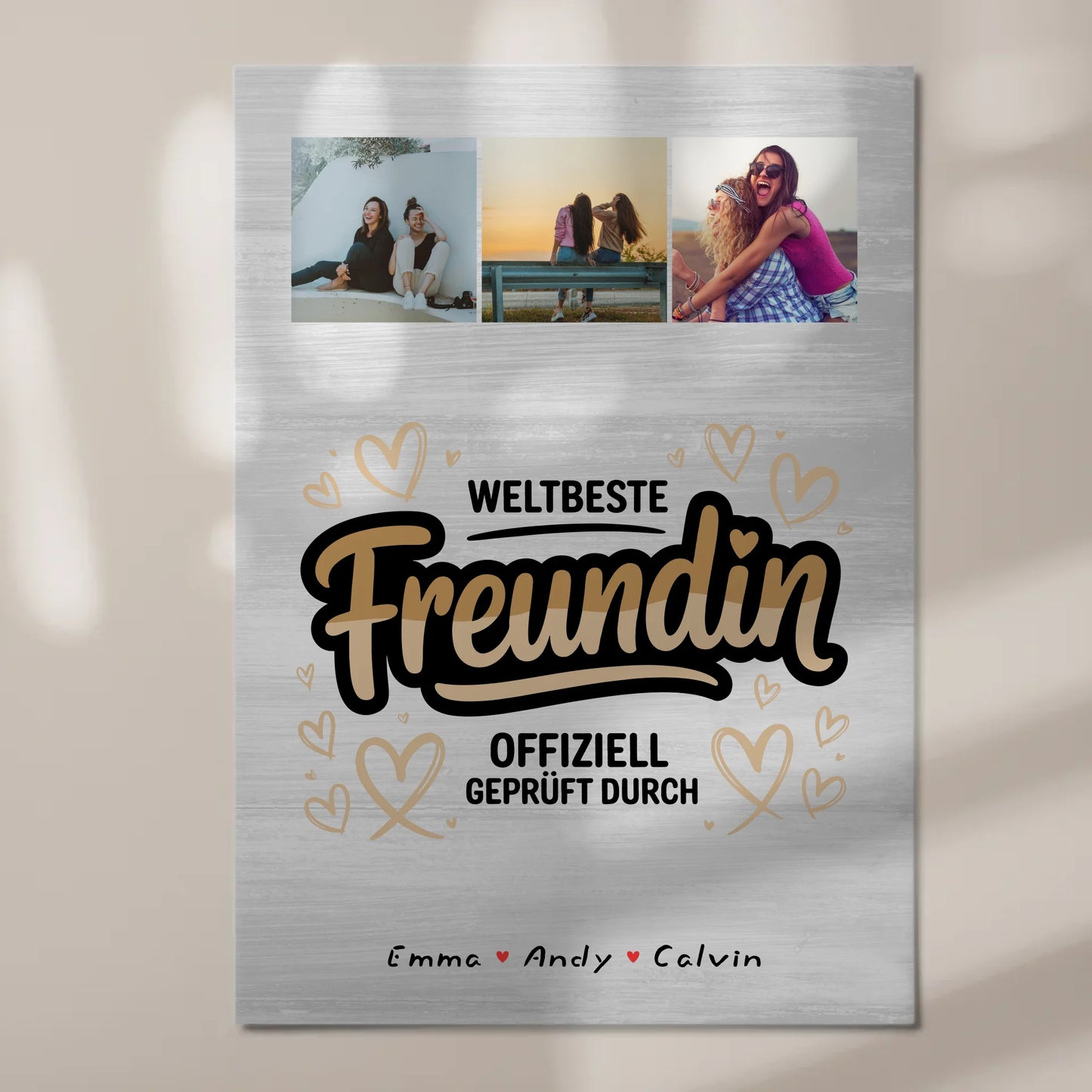 Fotoboard beste Freundin Beste Freundin Fotocollage Weltbeste Freundin Offiziell Geprüft Durch Geschenk 7