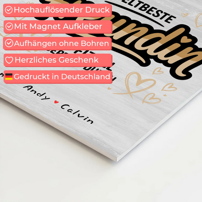 Fotoboard beste Freundin Beste Freundin Fotocollage Weltbeste Freundin Offiziell Geprüft Durch Geschenk