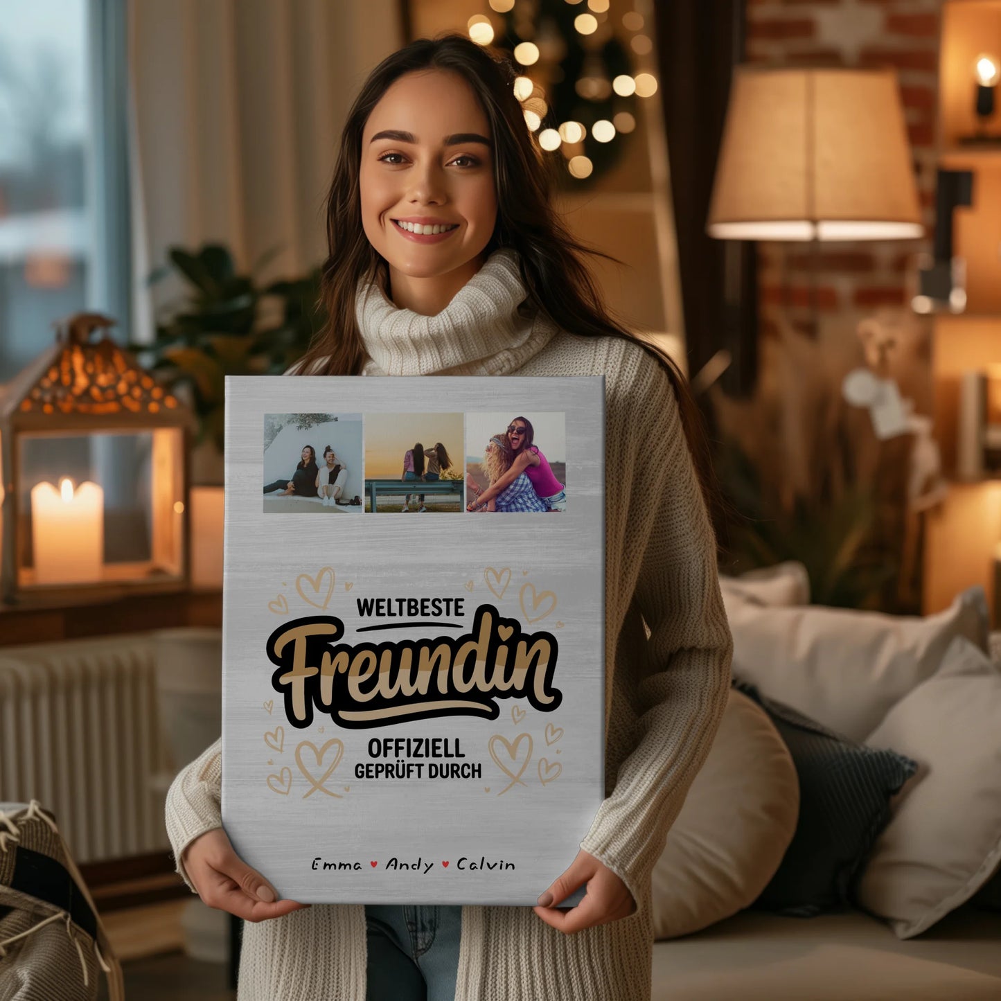 Freundinnen Bild Personalisiert Beste Freundin Fotocollage Weltbeste Freundin Offiziell Geprüft Durch 2