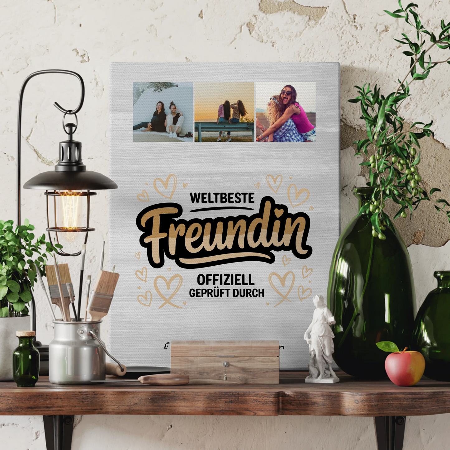 Freundinnen Bild Personalisiert Beste Freundin Fotocollage Weltbeste Freundin Offiziell Geprüft Durch 3