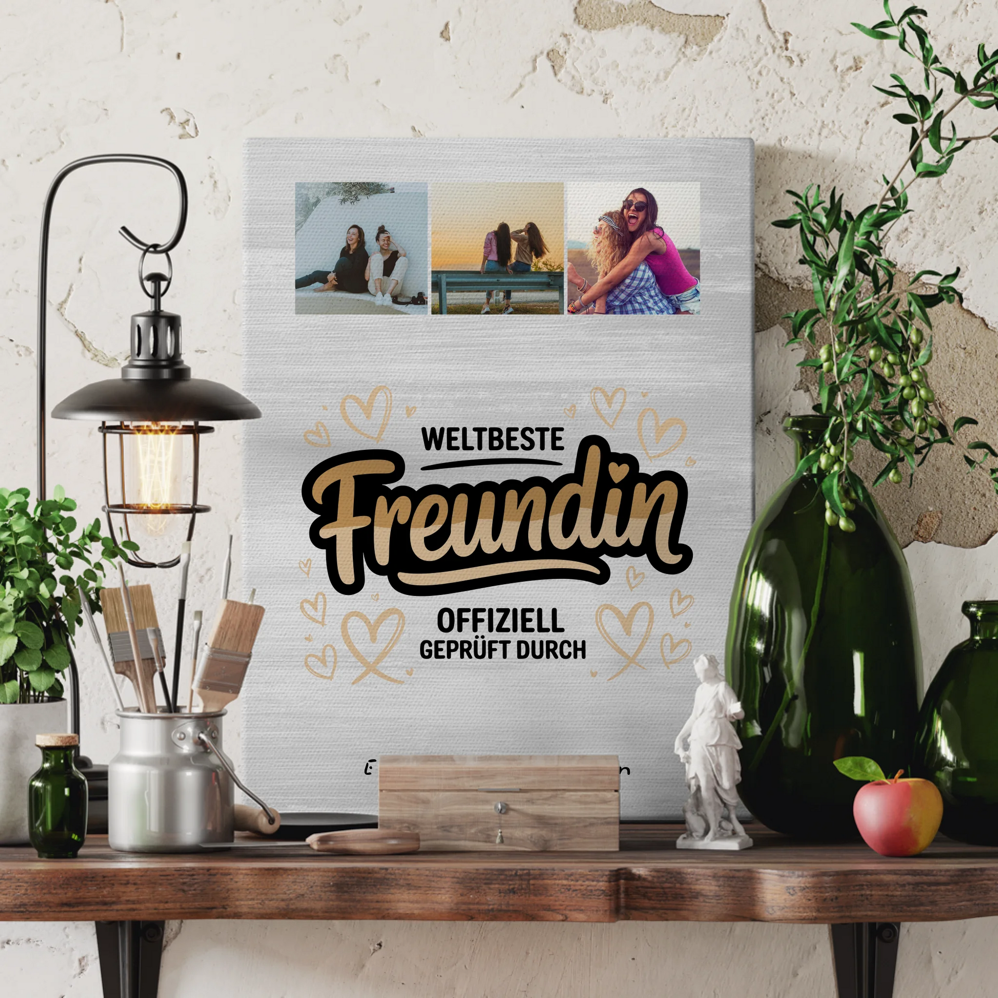 Freundinnen Bild Personalisiert Beste Freundin Fotocollage Weltbeste Freundin Offiziell Geprüft Durch 3