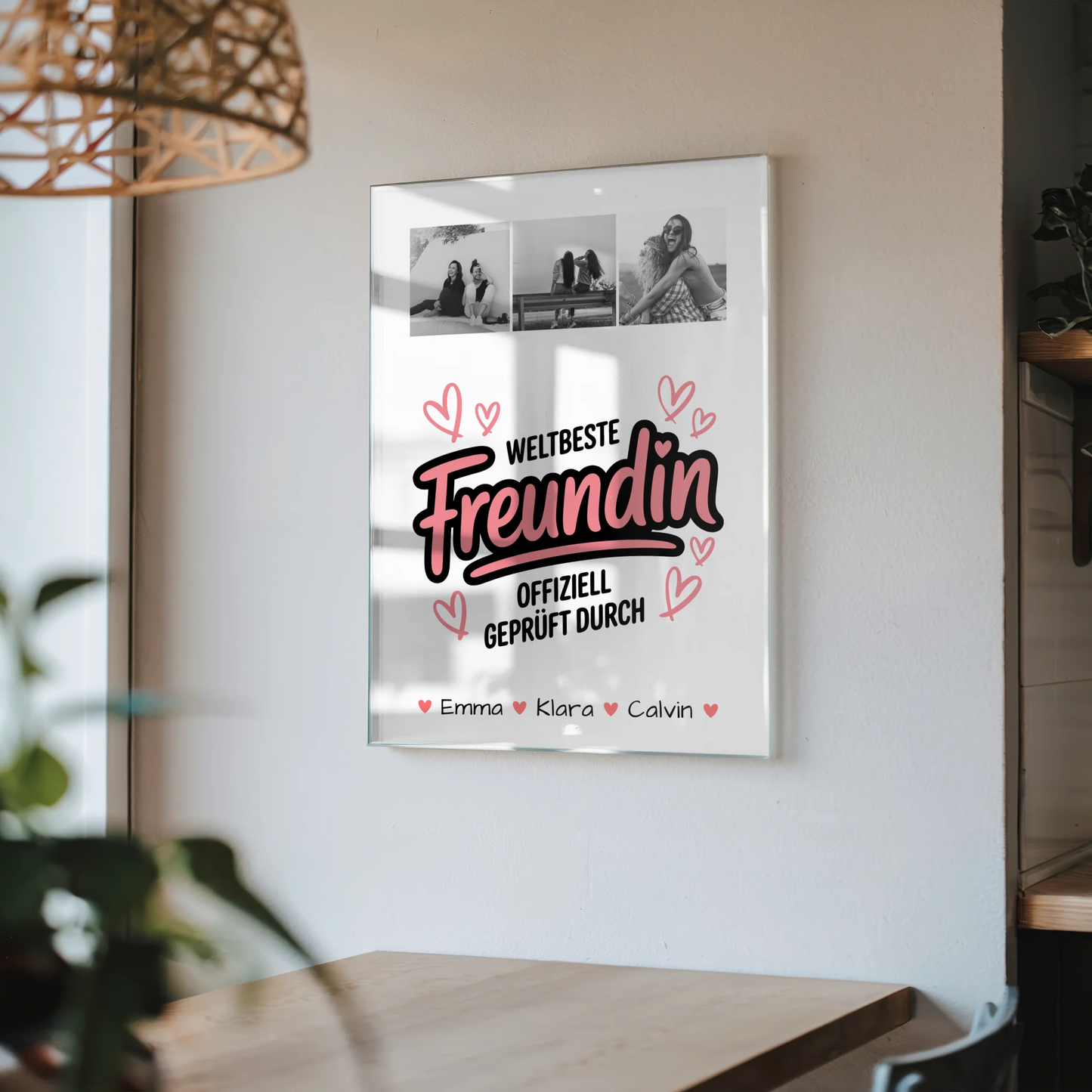 Fotogeschenk beste Freundin Geschenk Fotocollage Beste Freundin Weltbeste Freundin Offiziell Geprüft Durch 4