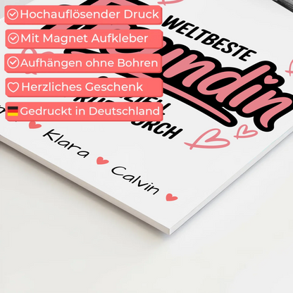 Beste Freundin Fotoboard Geschenk Fotocollage Beste Freundin Weltbeste Freundin Offiziell Geprüft Durch 4