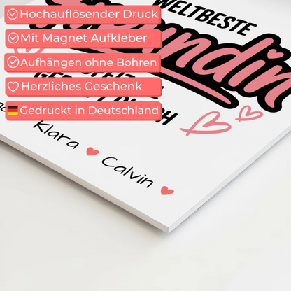 Beste Freundin Fotoboard Geschenk Fotocollage Beste Freundin Weltbeste Freundin Offiziell Geprüft Durch