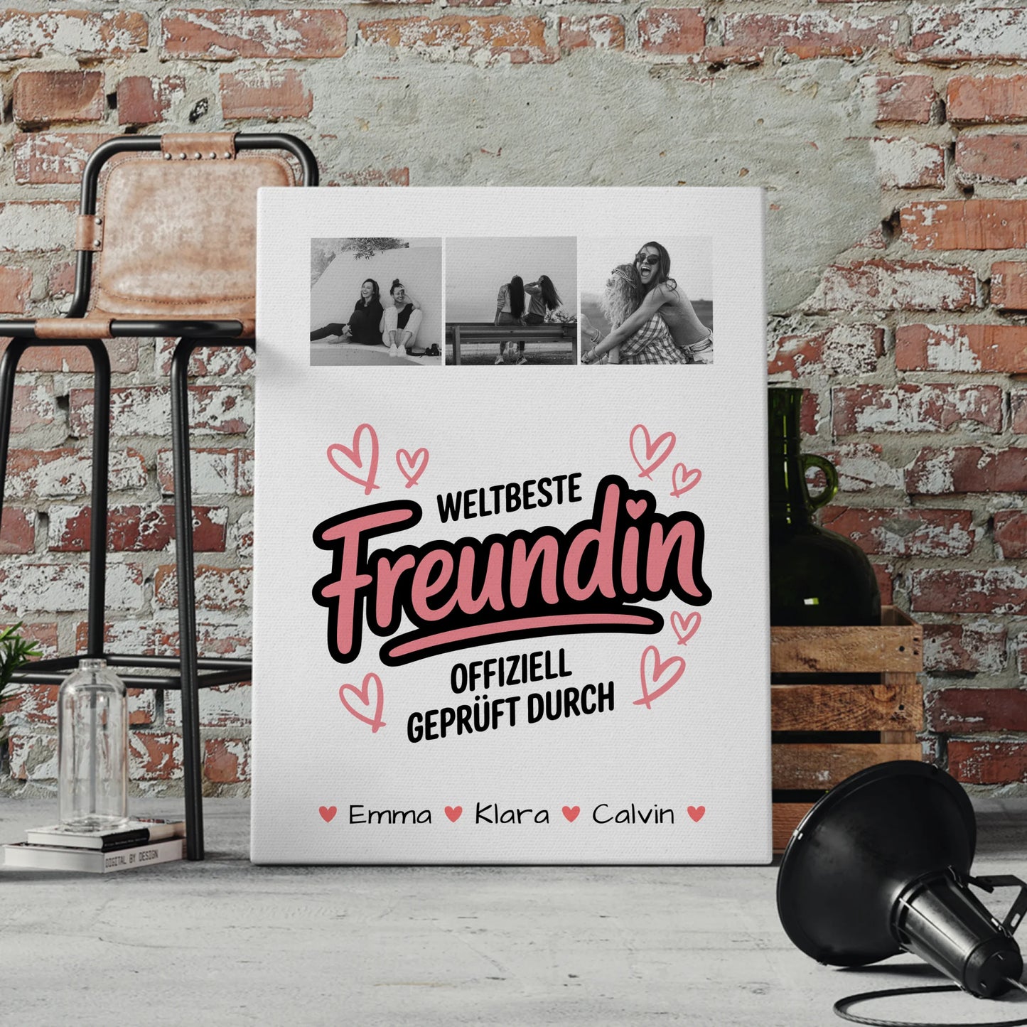 Freundinnen Bild Personalisiert Geschenk Fotocollage Beste Freundin Weltbeste Freundin Offiziell Geprüft Durch 4