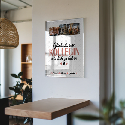 Personalisierte Fotocollage für Kolleginnen mit Foto Acrylglas und Glück Ist eine Kollegin Wie Dich Zu Haben 6